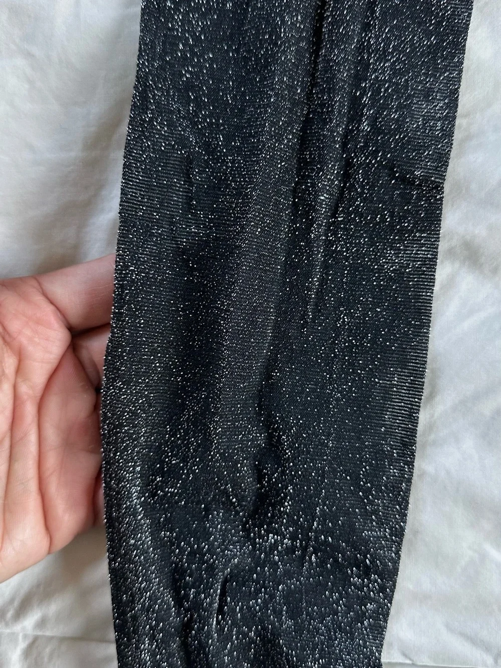 NORDSTROM Black Sparkle Leg Warmers Tights Size-S/M